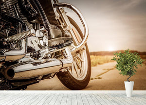 Motorbike Close Up Wall Mural Wallpaper - Canvas Art Rocks - 4