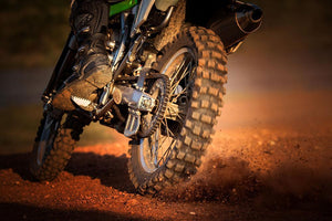 Motorbike on dirt track Wall Mural Wallpaper - Canvas Art Rocks - 1