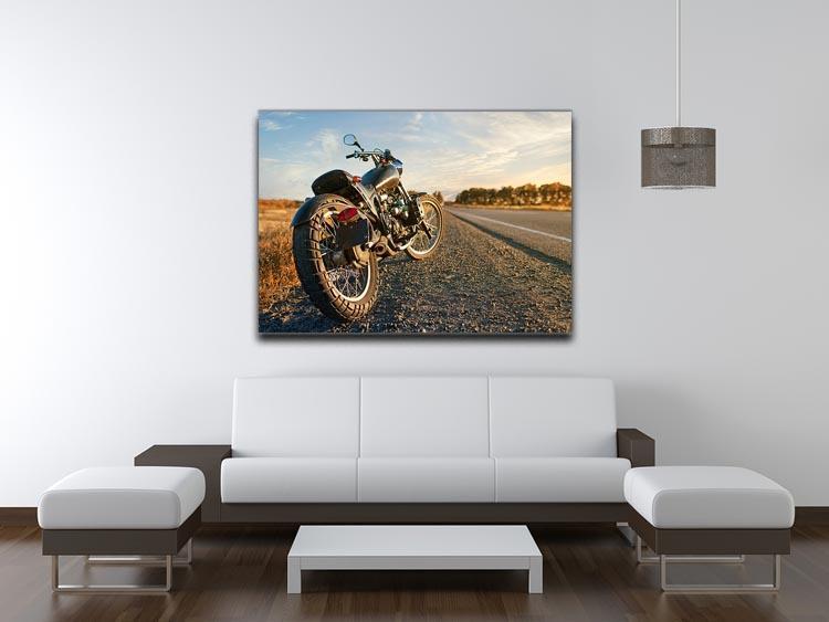 Motorbike under the clear sky Canvas Print or Poster - Canvas Art Rocks - 4