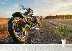 Motorbike under the clear sky Wall Mural Wallpaper - Canvas Art Rocks - 4