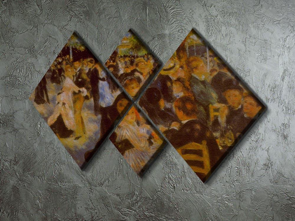 Moulin Galette by Renoir 4 Square Multi Panel Canvas - Canvas Art Rocks - 2