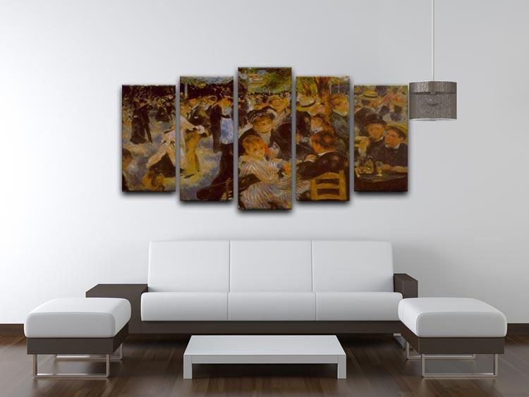 Moulin Galette by Renoir 5 Split Panel Canvas - Canvas Art Rocks - 3