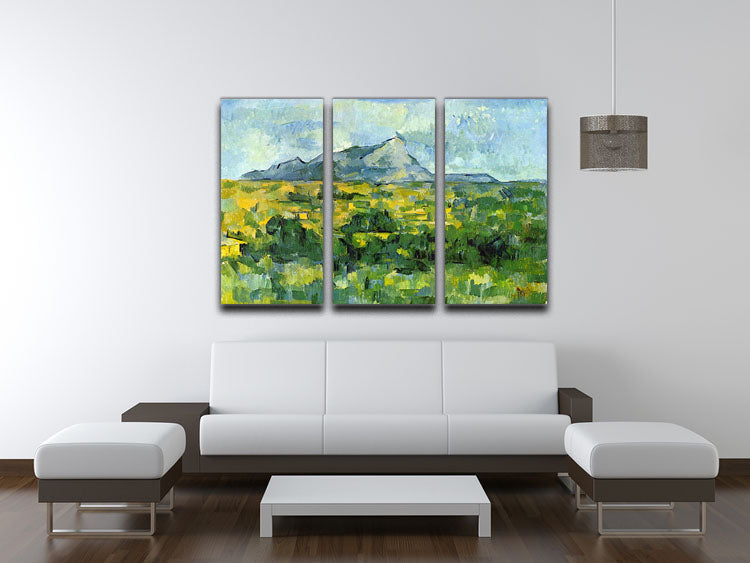 Mount St. Victiore by Cezanne 3 Split Panel Canvas Print - Canvas Art Rocks - 3