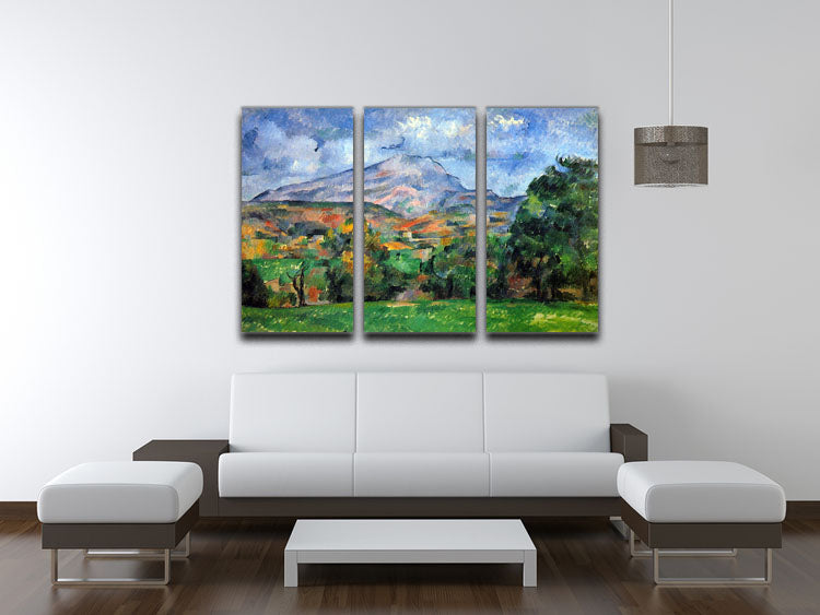 Mount St. Victoire by Cezanne 3 Split Panel Canvas Print - Canvas Art Rocks - 3