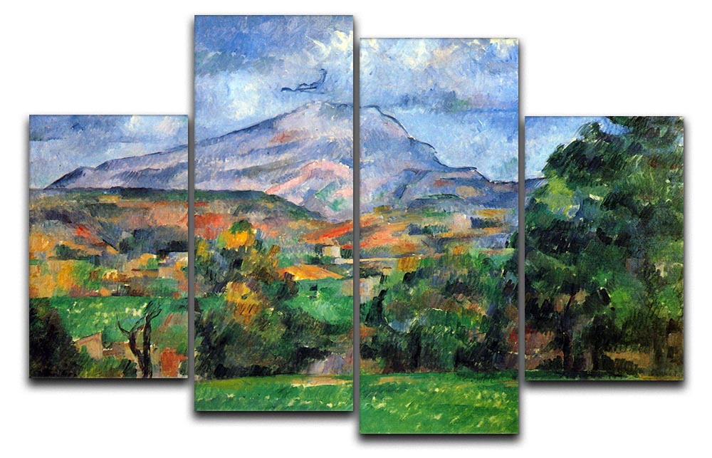 Mount St. Victoire by Cezanne 4 Split Panel Canvas - Canvas Art Rocks - 1