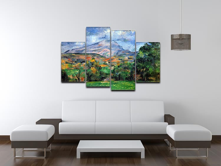 Mount St. Victoire by Cezanne 4 Split Panel Canvas - Canvas Art Rocks - 3