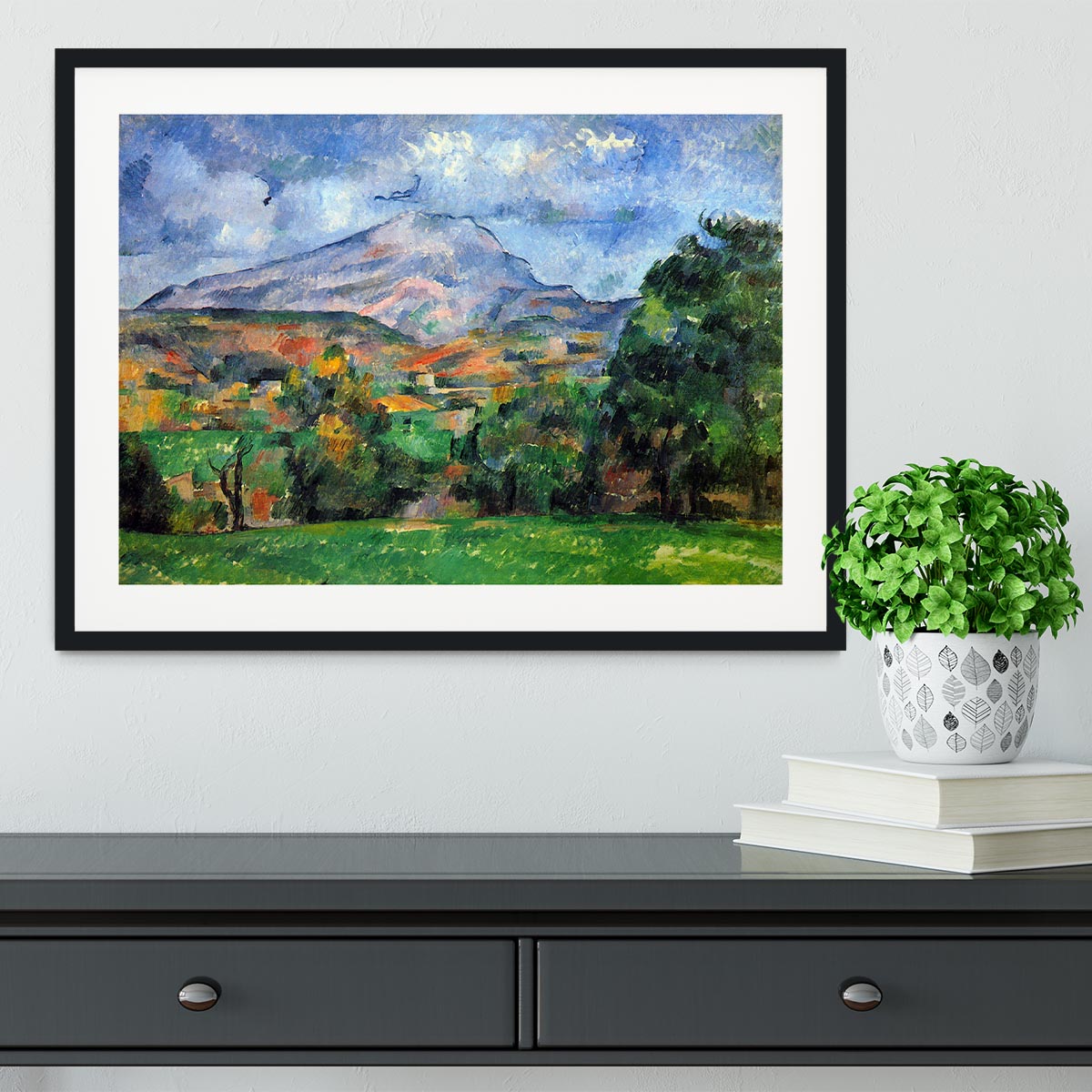 Mount St. Victoire by Cezanne Framed Print - Canvas Art Rocks - 1