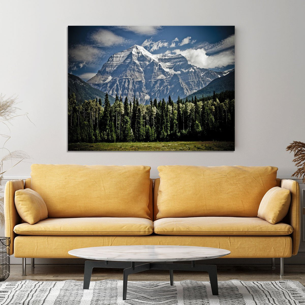 Mountain With Trees Canvas Print or Poster