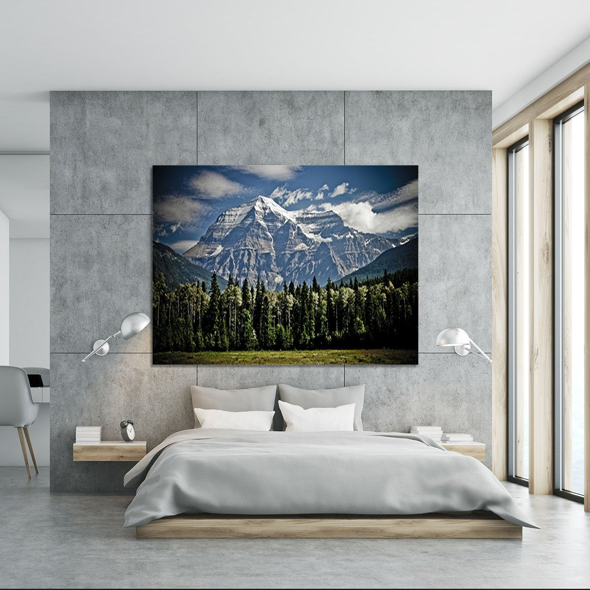 Mountain With Trees Canvas Print or Poster