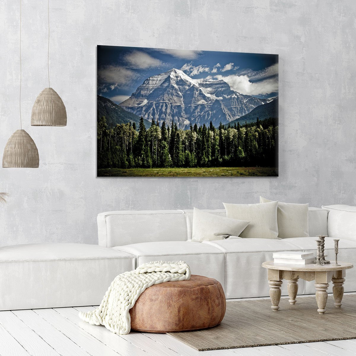 Mountain With Trees Canvas Print or Poster