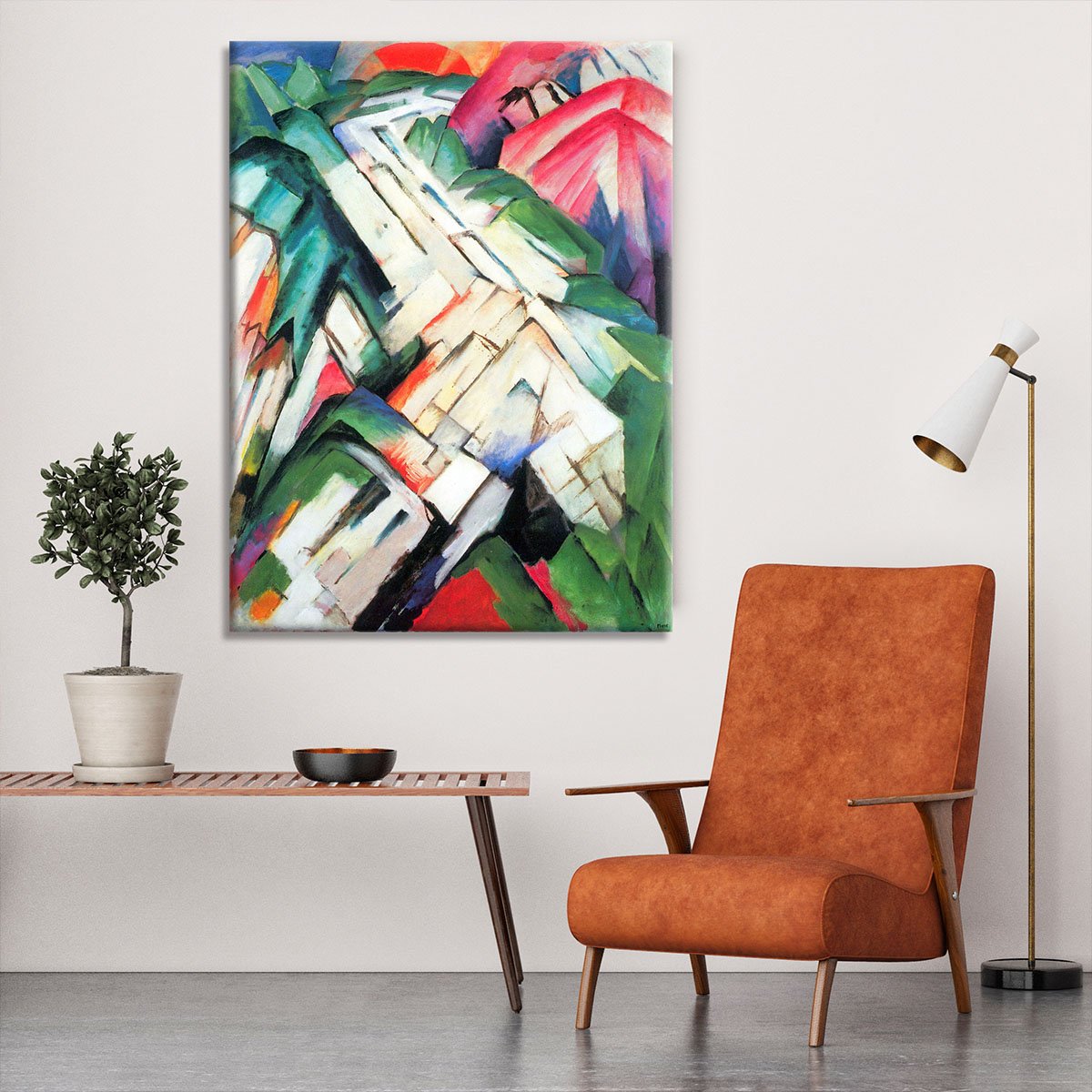 Mountains Landscape by Franz Marc Canvas Print or Poster