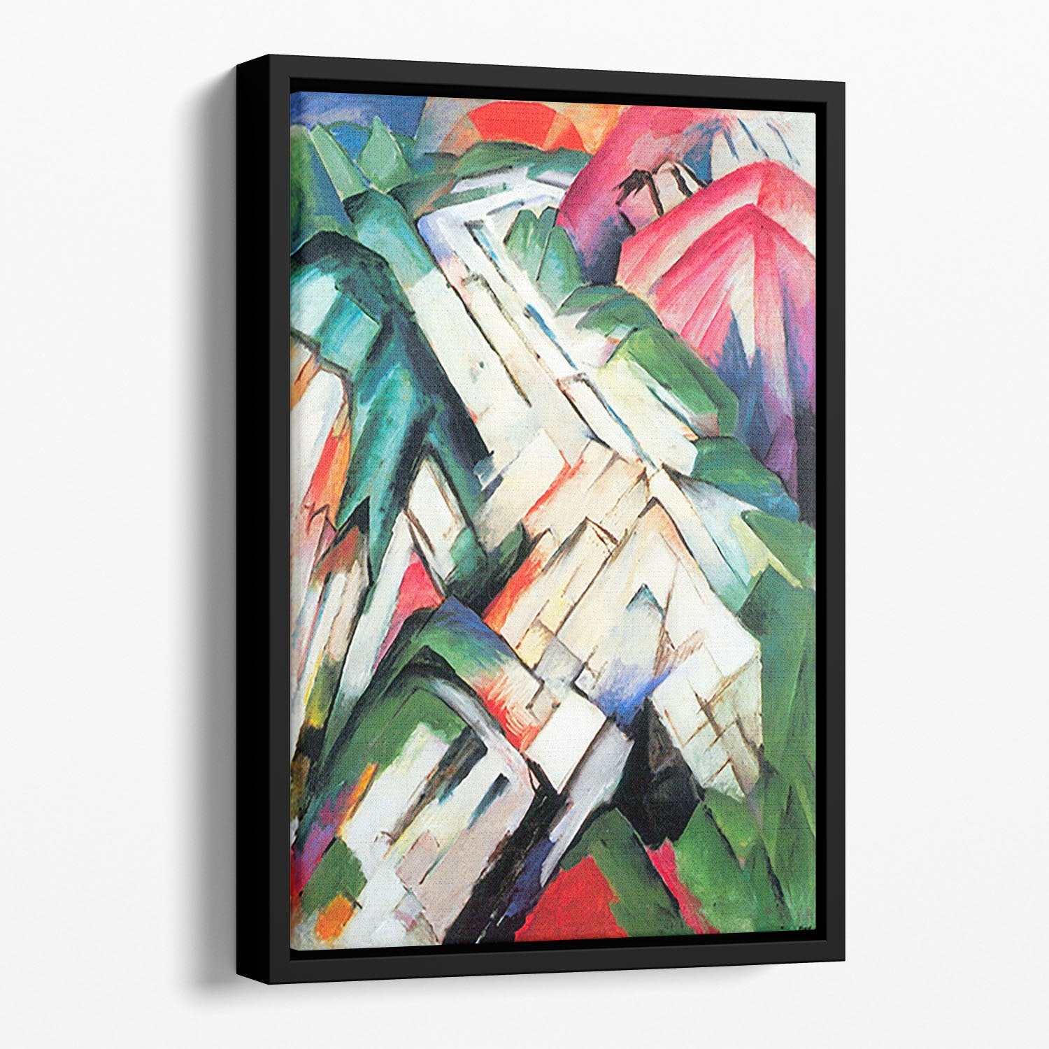 Mountains Landscape by Franz Marc Floating Framed Canvas