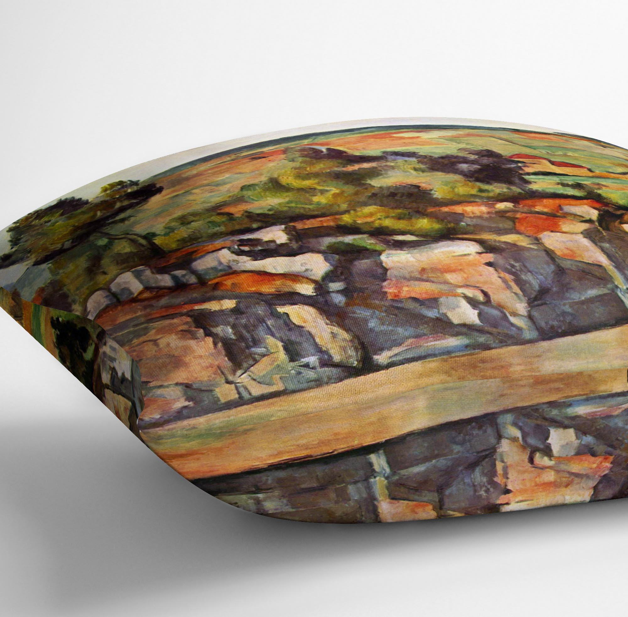 Mountains in Provence by Cezanne Cushion - Canvas Art Rocks - 3