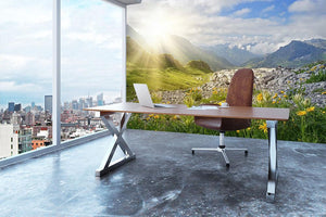 Mountains landscape in Vorarlberg Wall Mural Wallpaper - Canvas Art Rocks - 3
