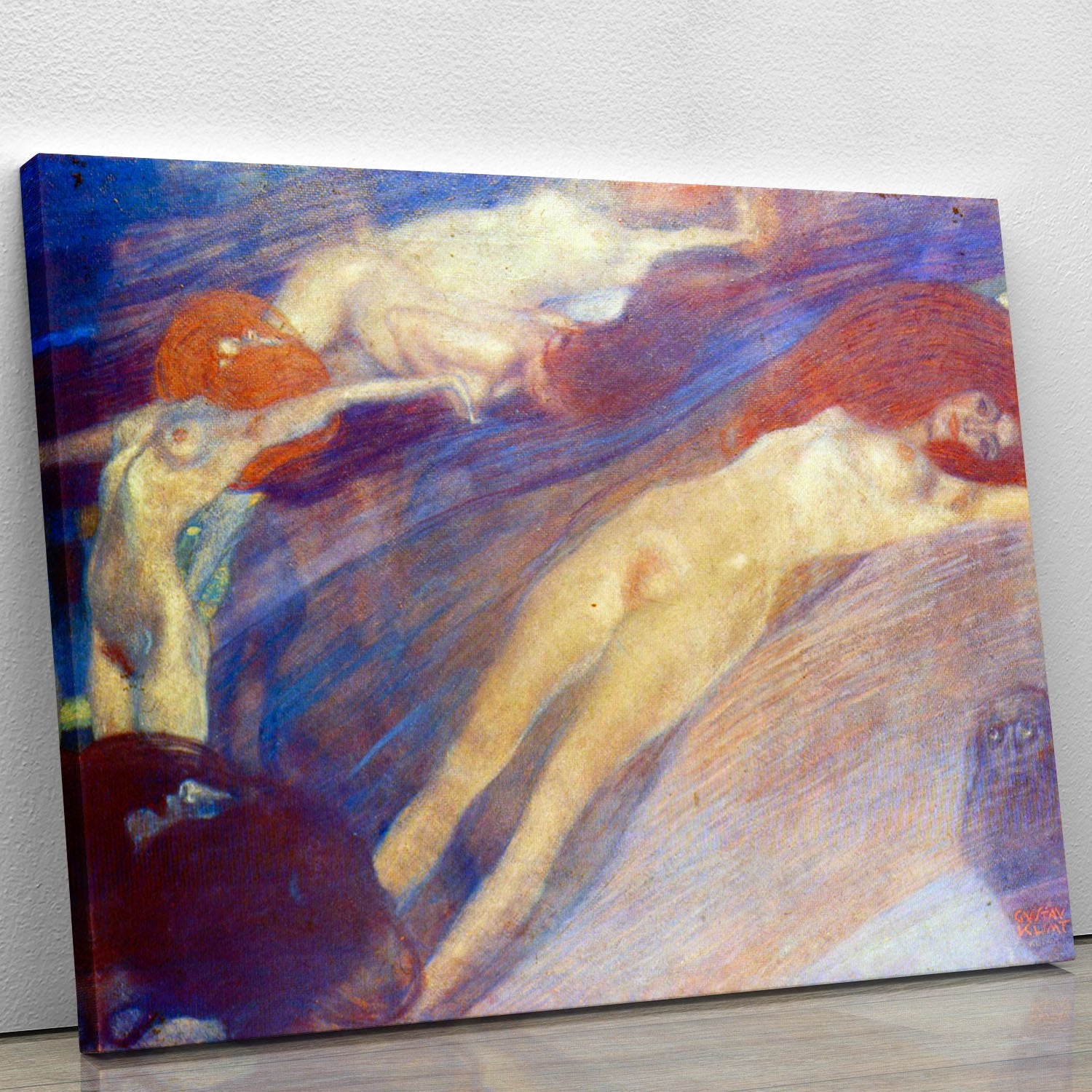 Moving water by Klimt Canvas Print or Poster