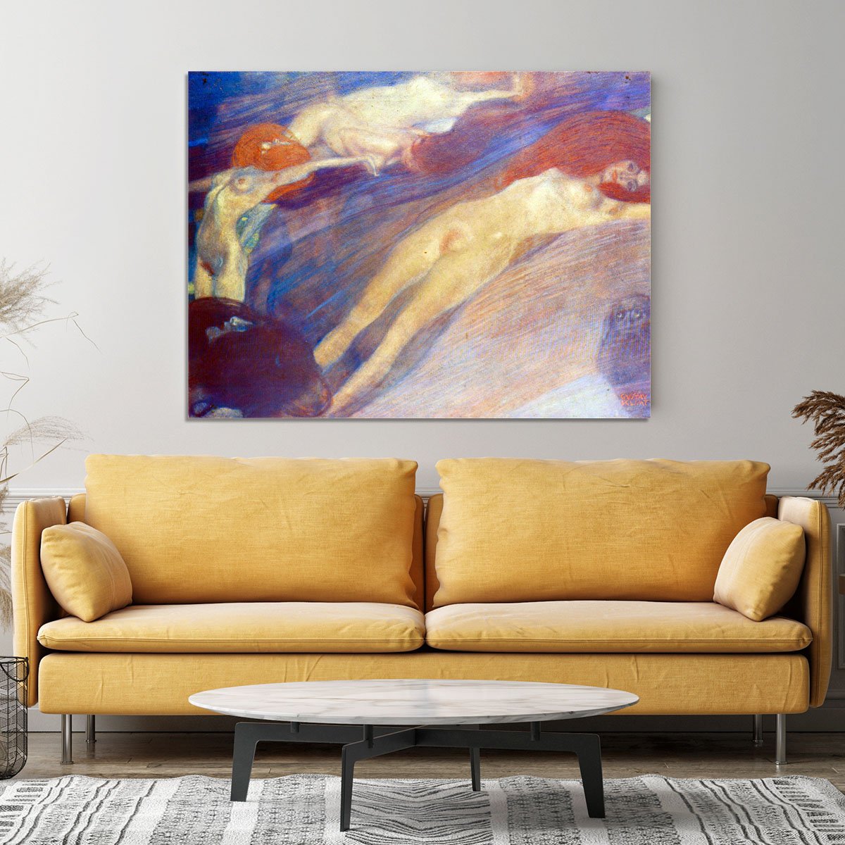 Moving water by Klimt Canvas Print or Poster