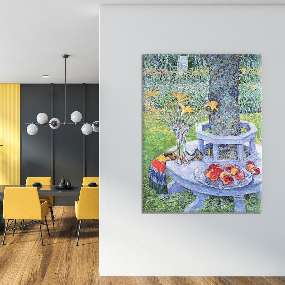 Mrs. Hassams Garten in East Hampton by Hassam Canvas Print or Poster