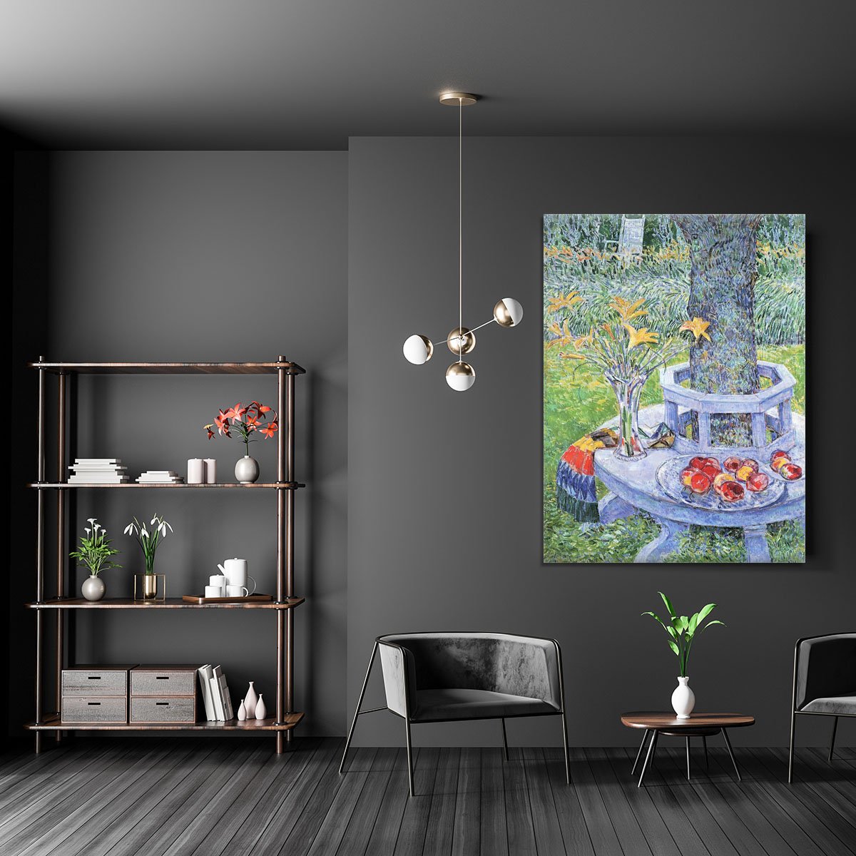 Mrs. Hassams Garten in East Hampton by Hassam Canvas Print or Poster