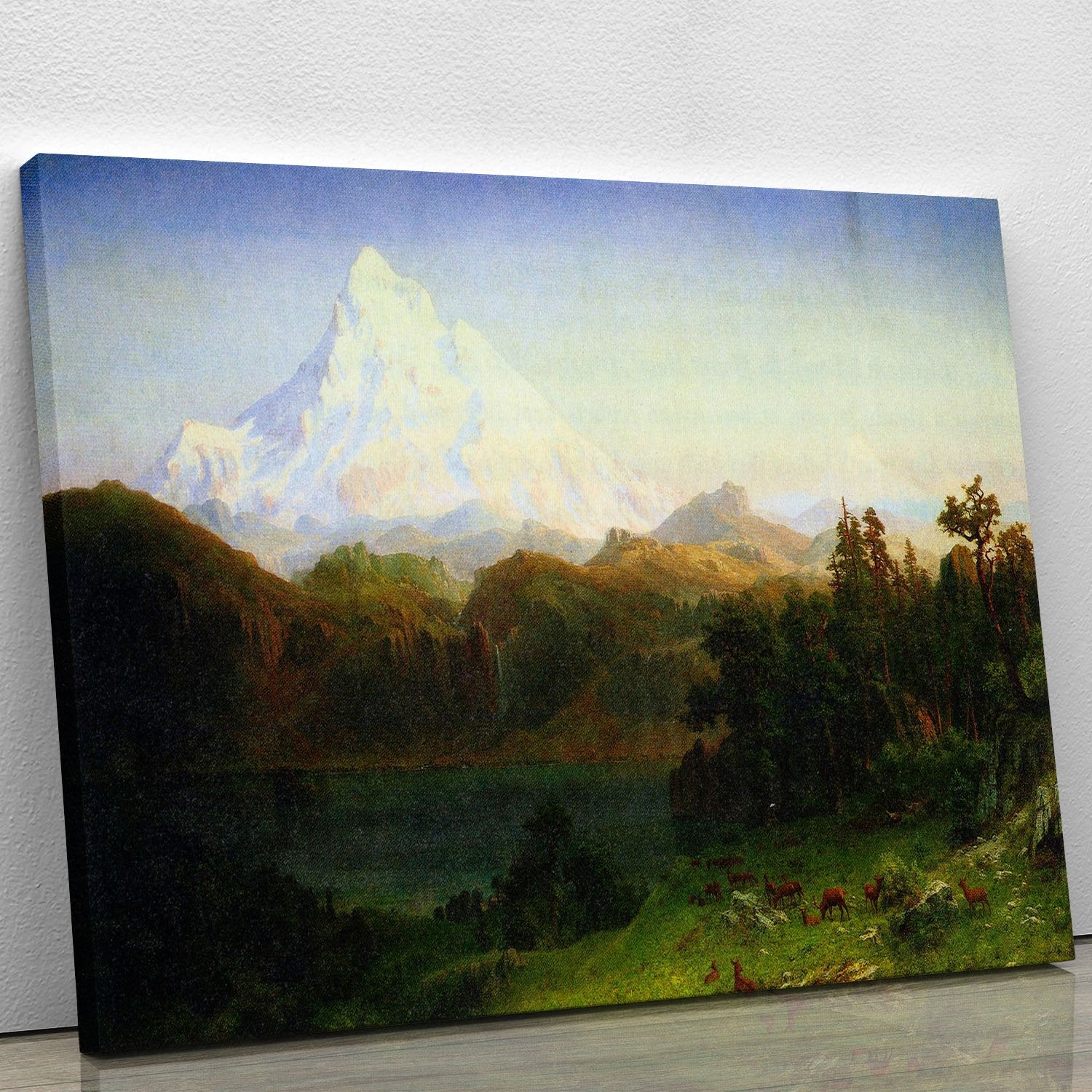 Mt. Hood Oregon by Bierstadt Canvas Print or Poster