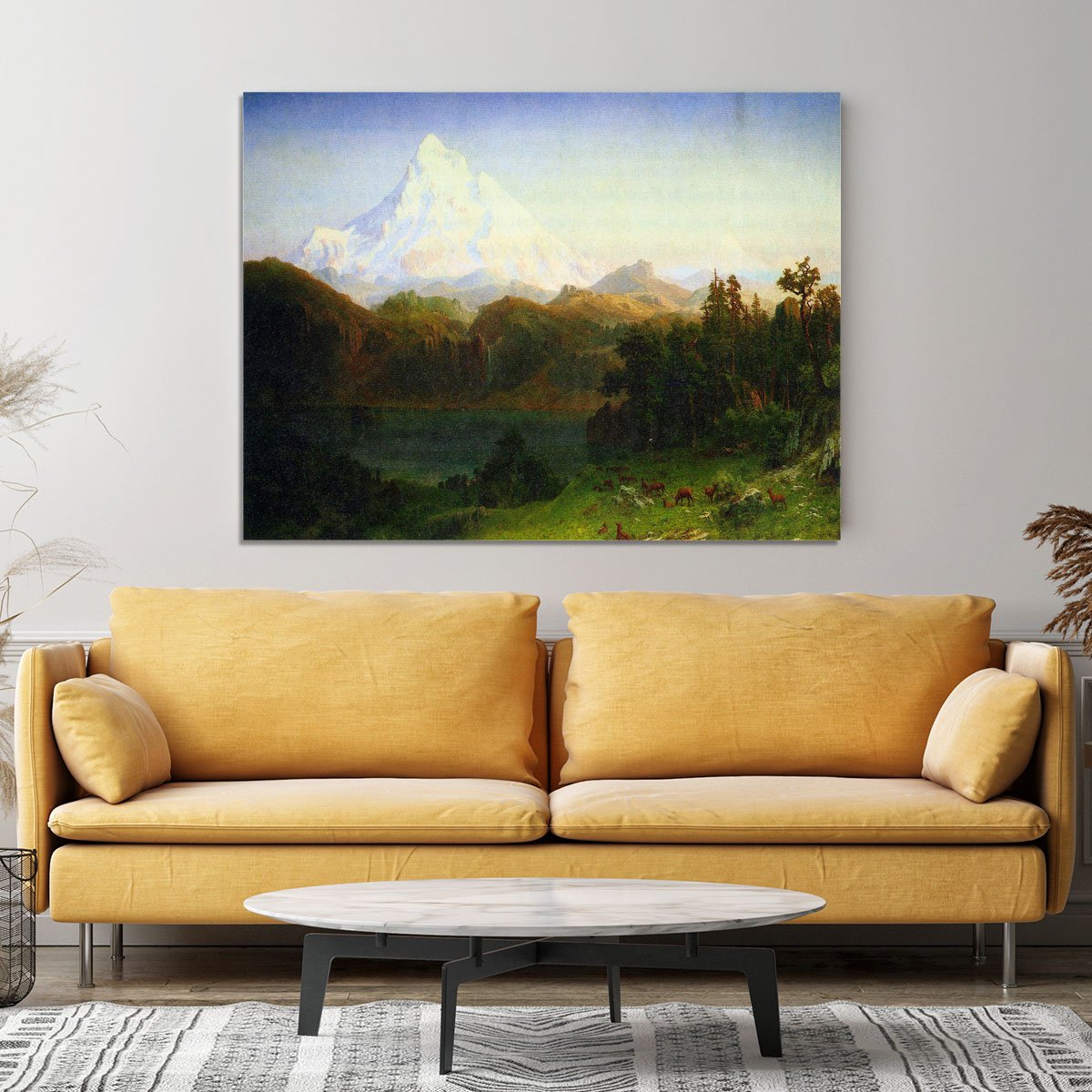 Mt. Hood Oregon by Bierstadt Canvas Print or Poster