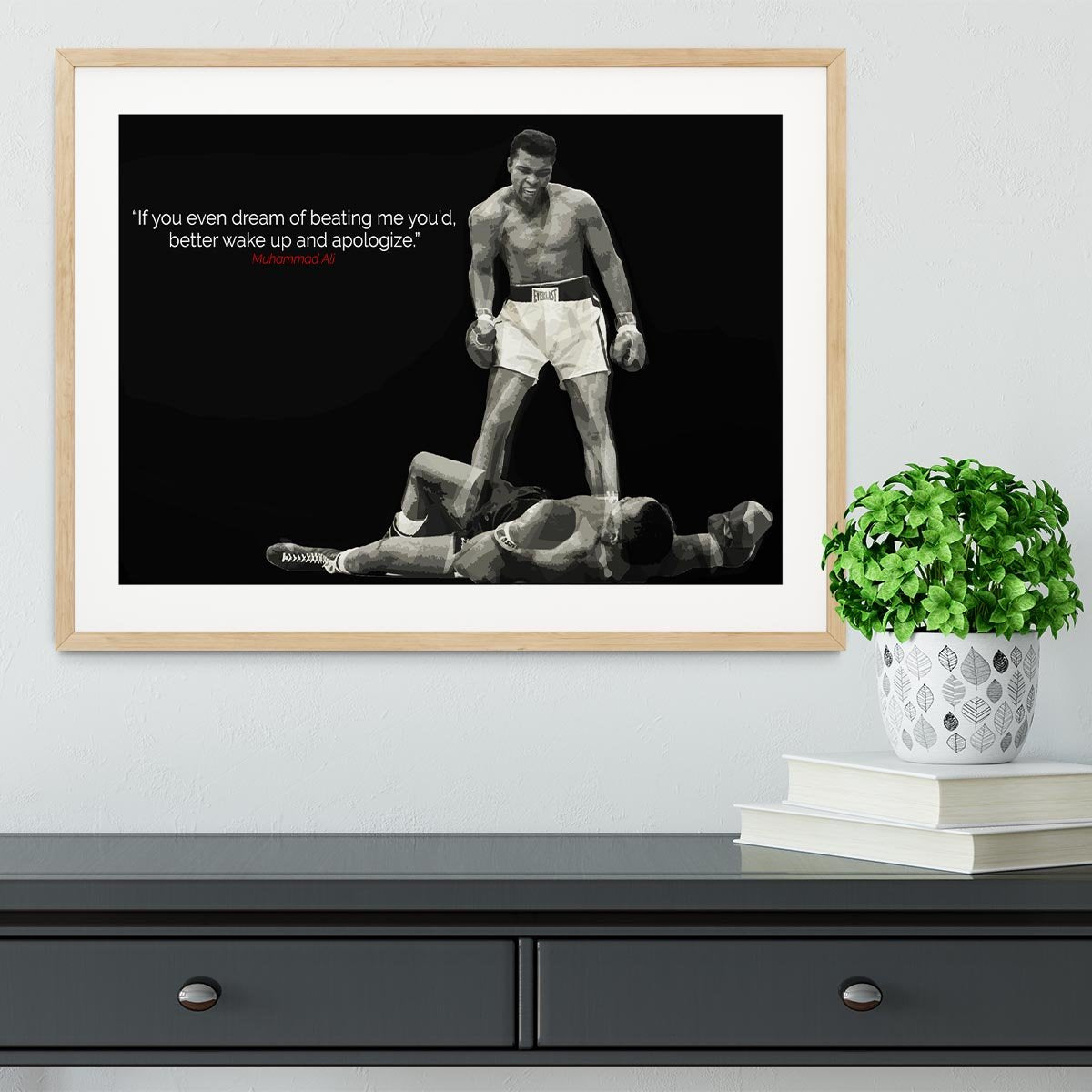 Muhammad Ali Dream Of Beating Me Framed Print - Canvas Art Rocks - 3