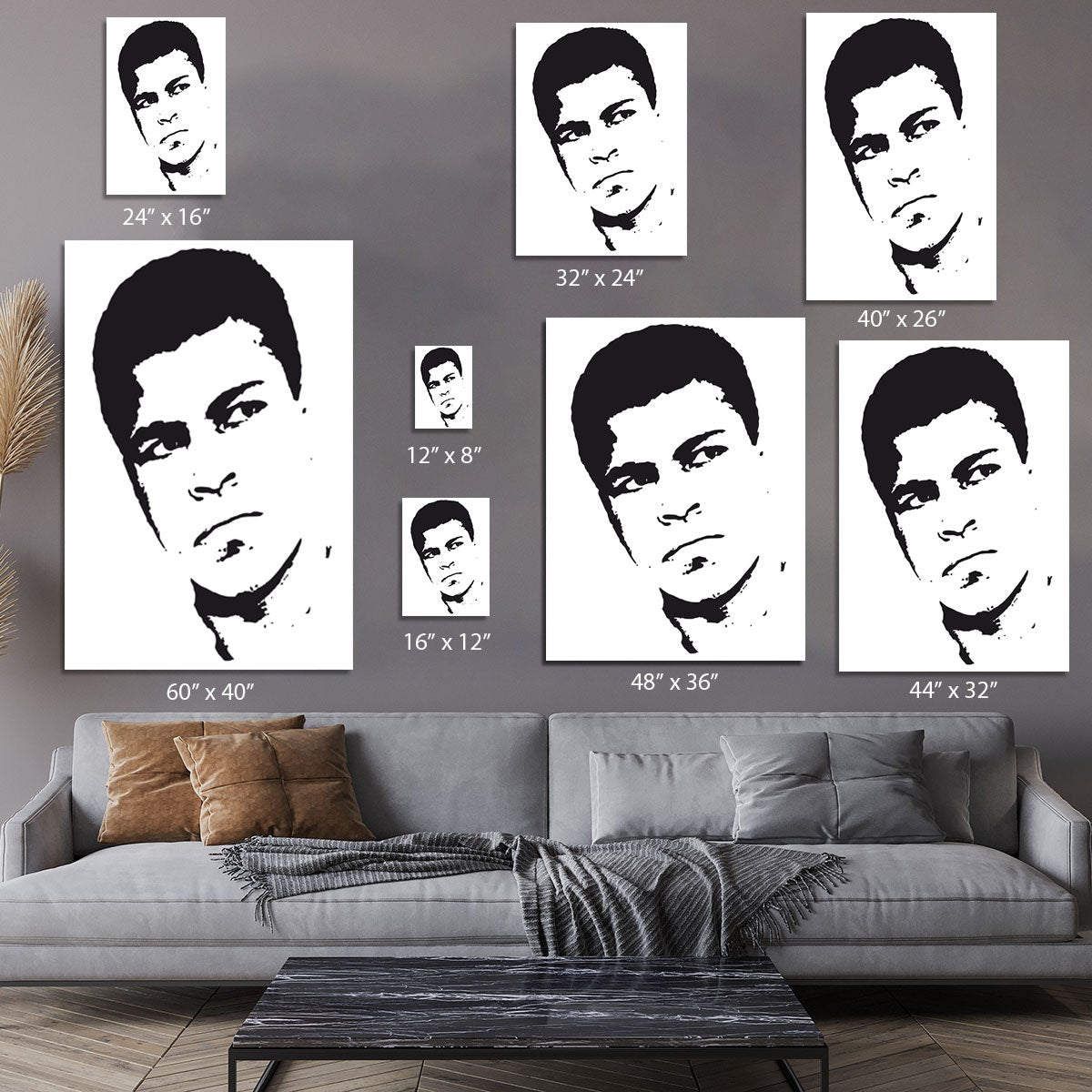 Muhammad Ali Face Pop Art Canvas Print or Poster