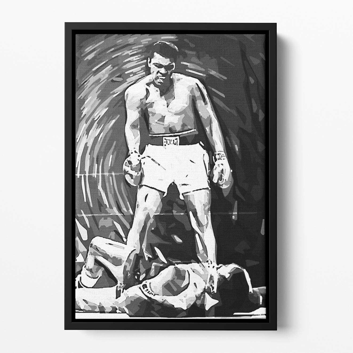 Muhammad Ali Pop Art Floating Framed Canvas