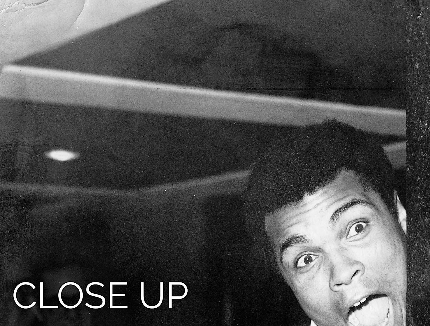 Muhammad Ali larking about at Heathrow 3 Split Panel Canvas Print - Canvas Art Rocks - 3