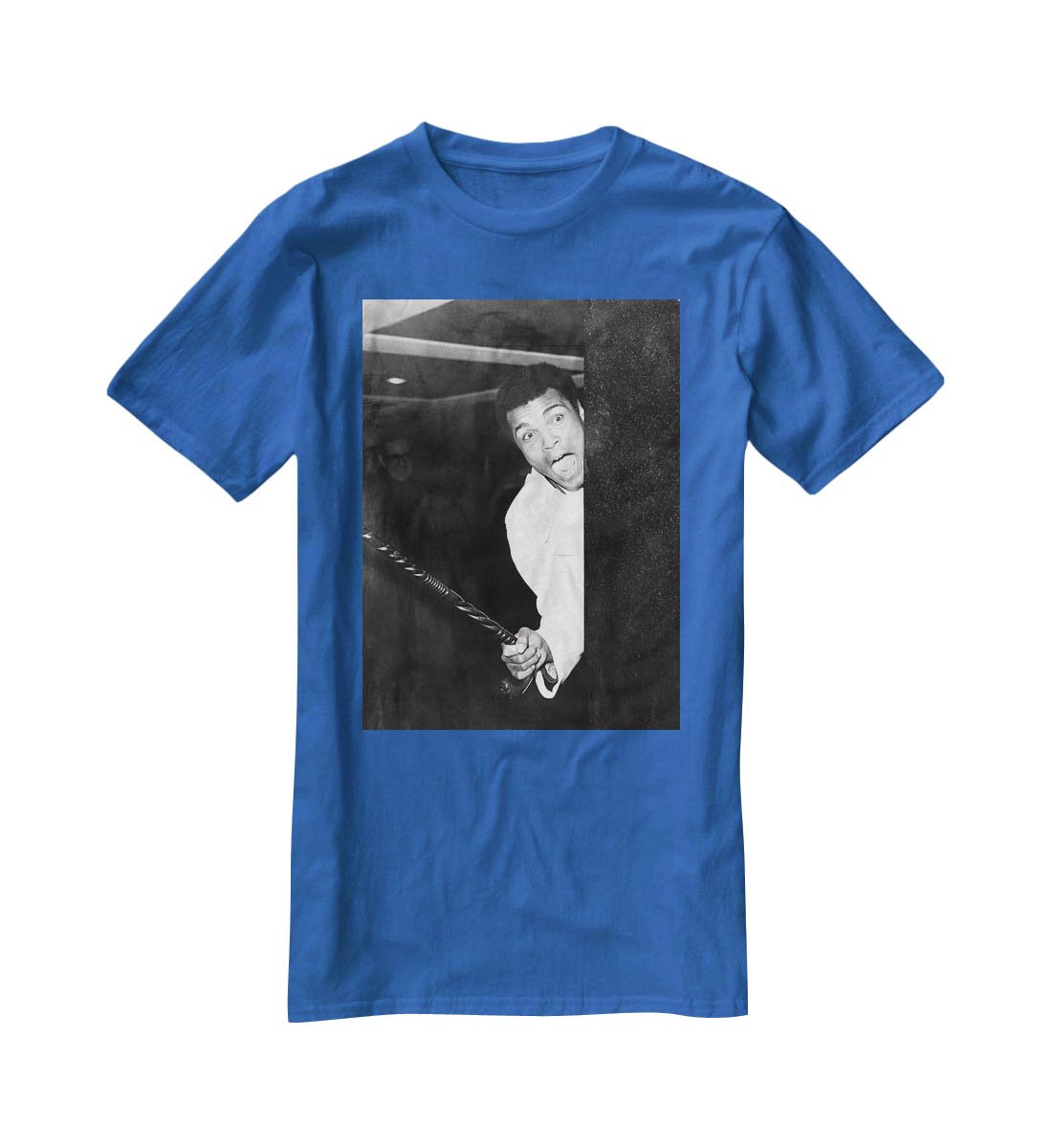 Muhammad Ali larking about at Heathrow T-Shirt - Canvas Art Rocks - 2
