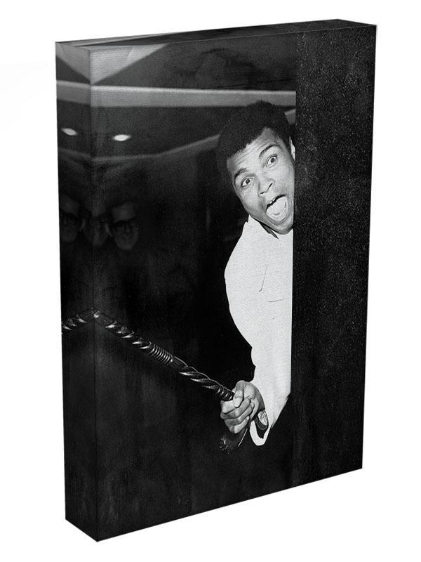 Muhammad Ali larking about at Heathrow Canvas Print or Poster - Canvas Art Rocks - 3