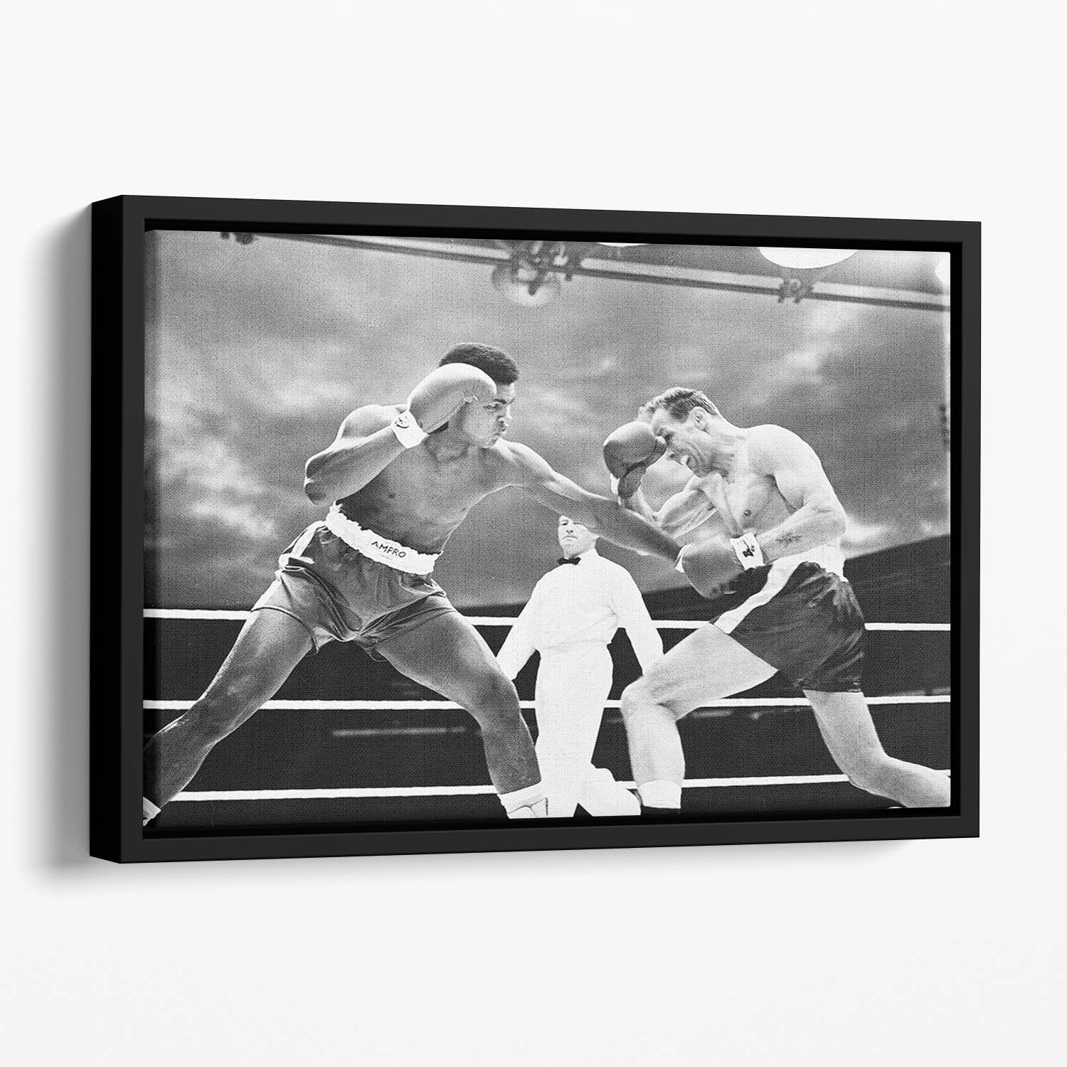 Muhammad Ali v Henry Cooper Floating Framed Canvas