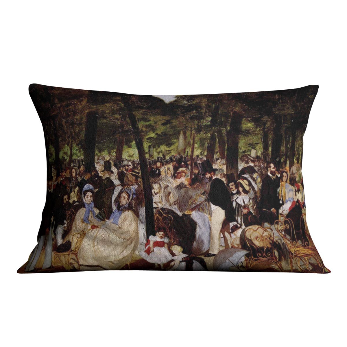 Music in Tuilerie Garden by Manet Throw Pillow