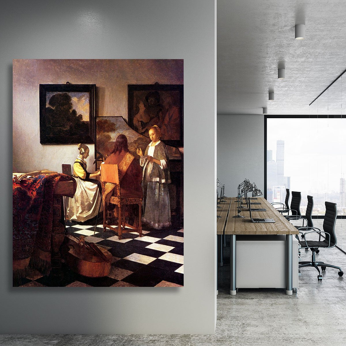 Musical Trio by Vermeer Canvas Print or Poster