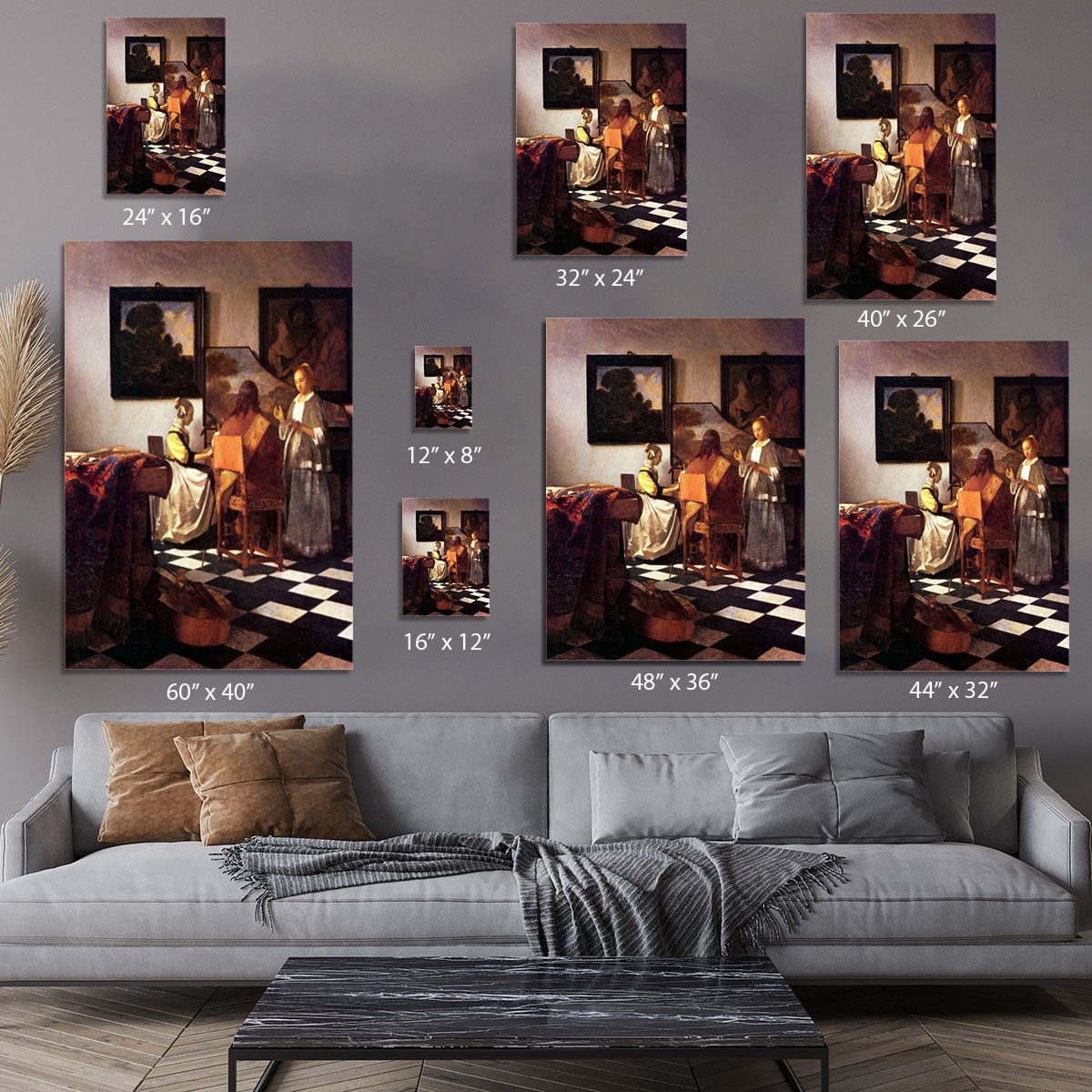Musical Trio by Vermeer Canvas Print or Poster