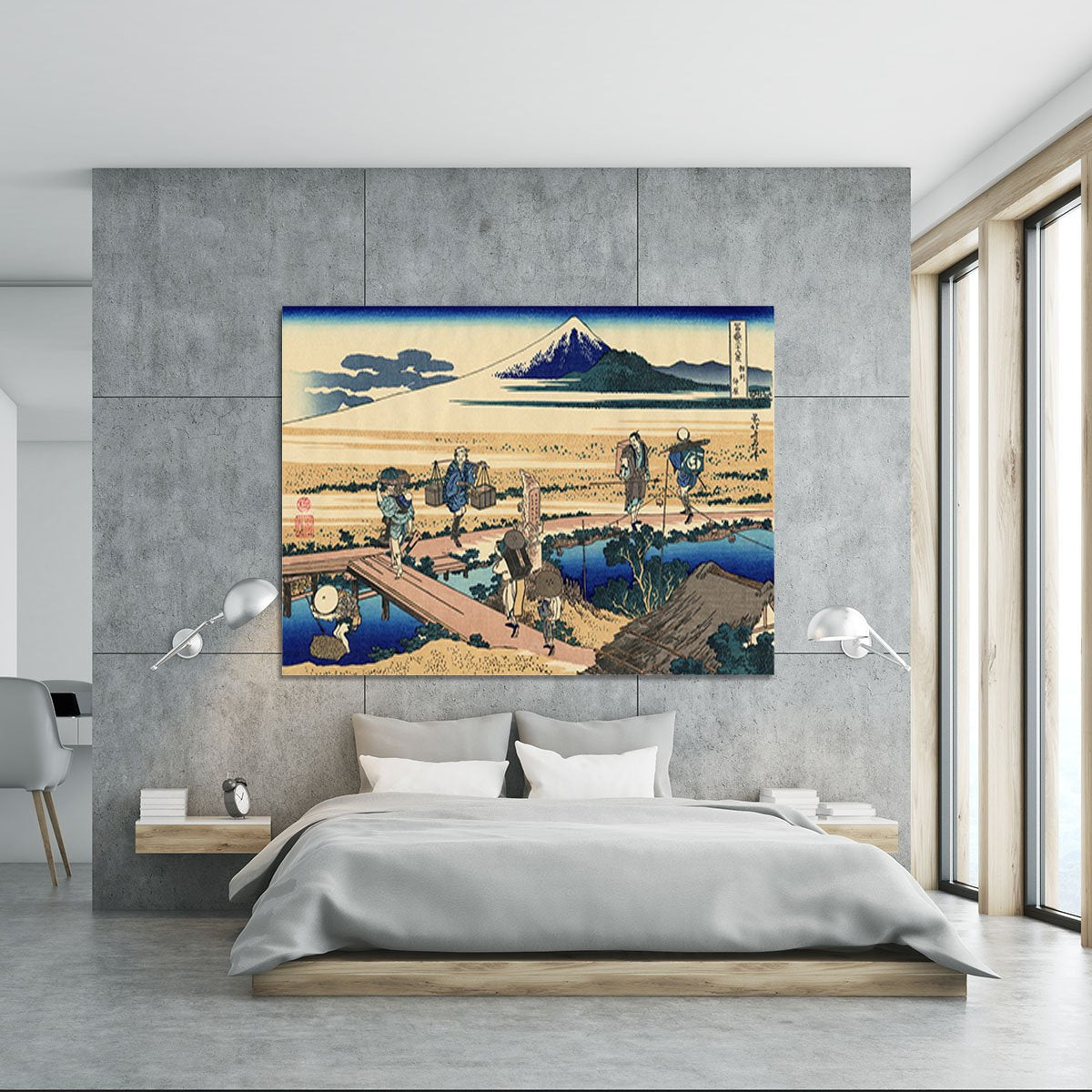 Nakahara in the Sagami province by Hokusai Canvas Print or Poster