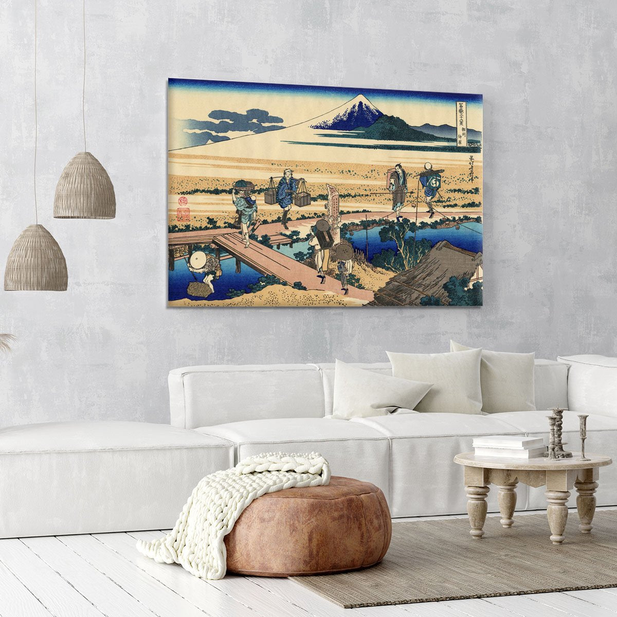 Nakahara in the Sagami province by Hokusai Canvas Print or Poster