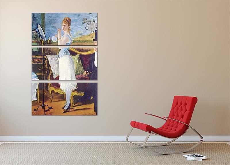 Nana by Manet 3 Split Panel Canvas Print - Canvas Art Rocks - 2