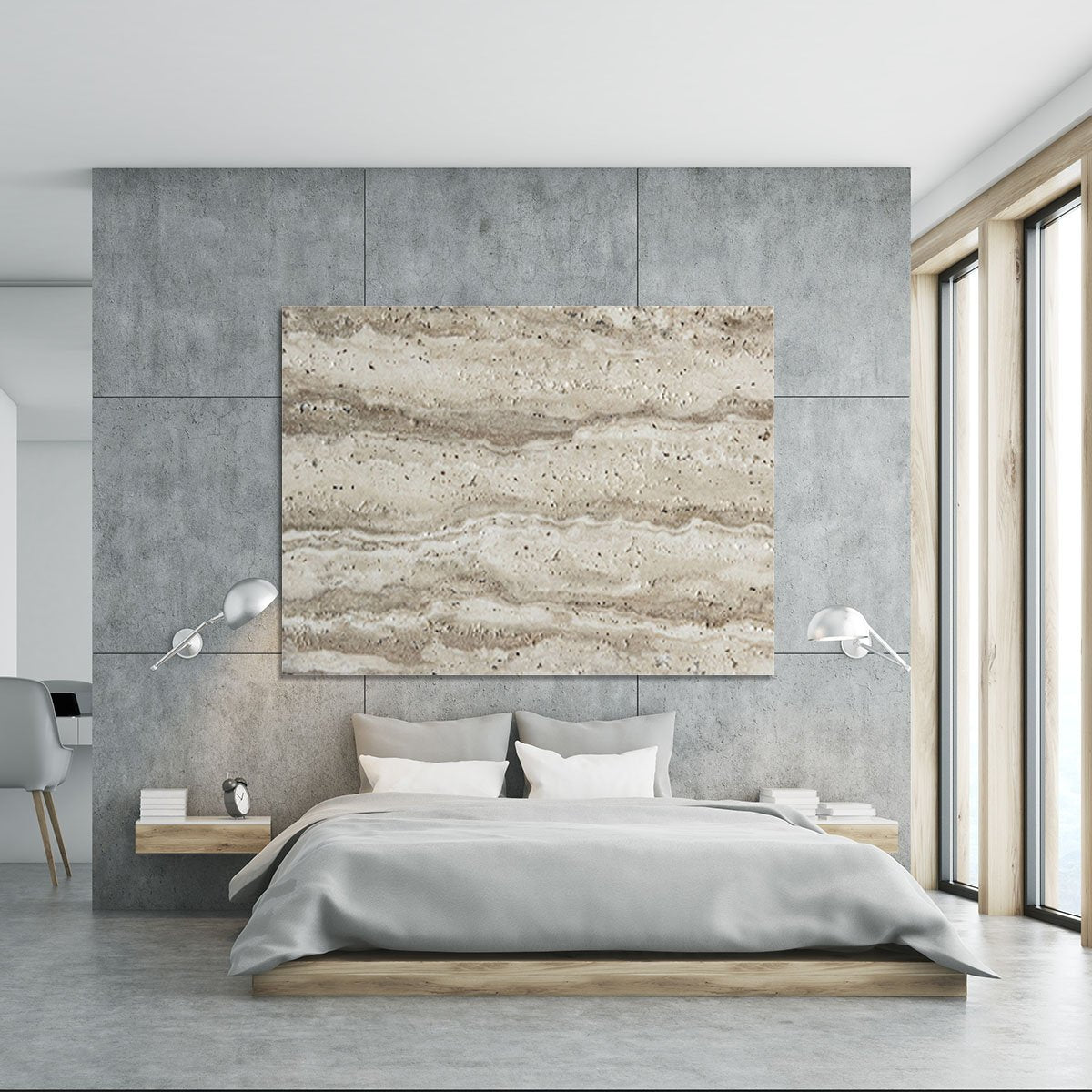 Natural Grey Tetxured Stone Canvas Print or Poster