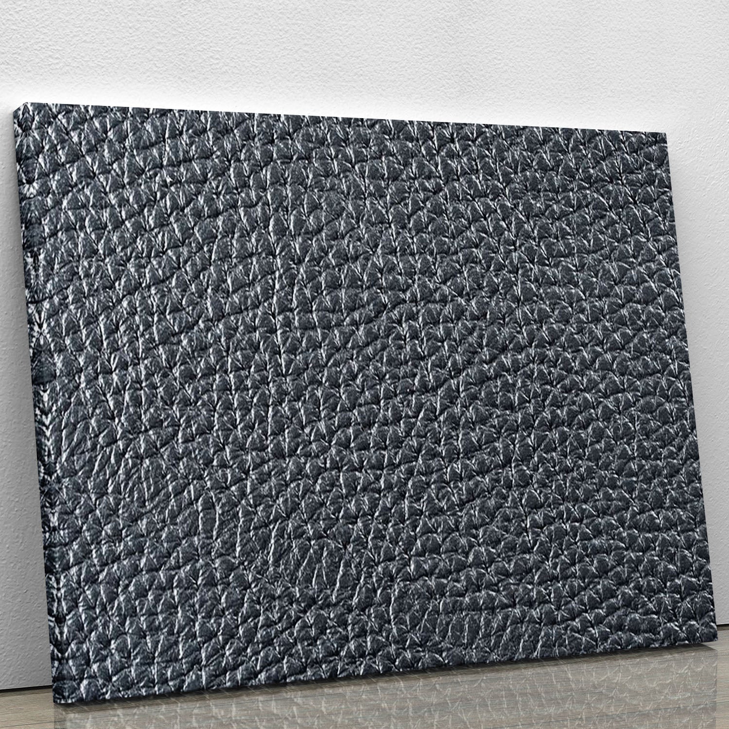 Natural qualitative black leather Canvas Print or Poster