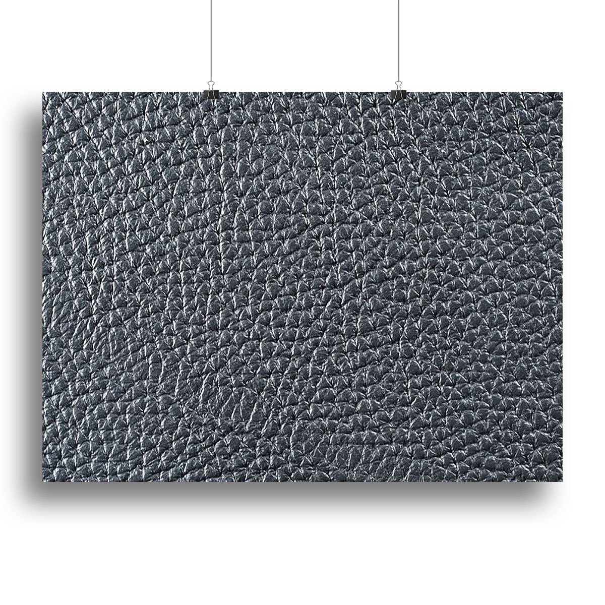 Natural qualitative black leather Canvas Print or Poster