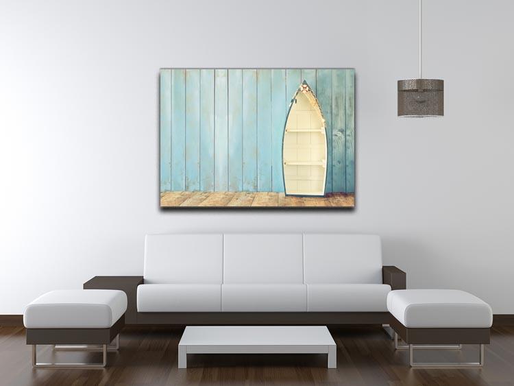 Nautical boat shape shelves Canvas Print or Poster - Canvas Art Rocks - 4