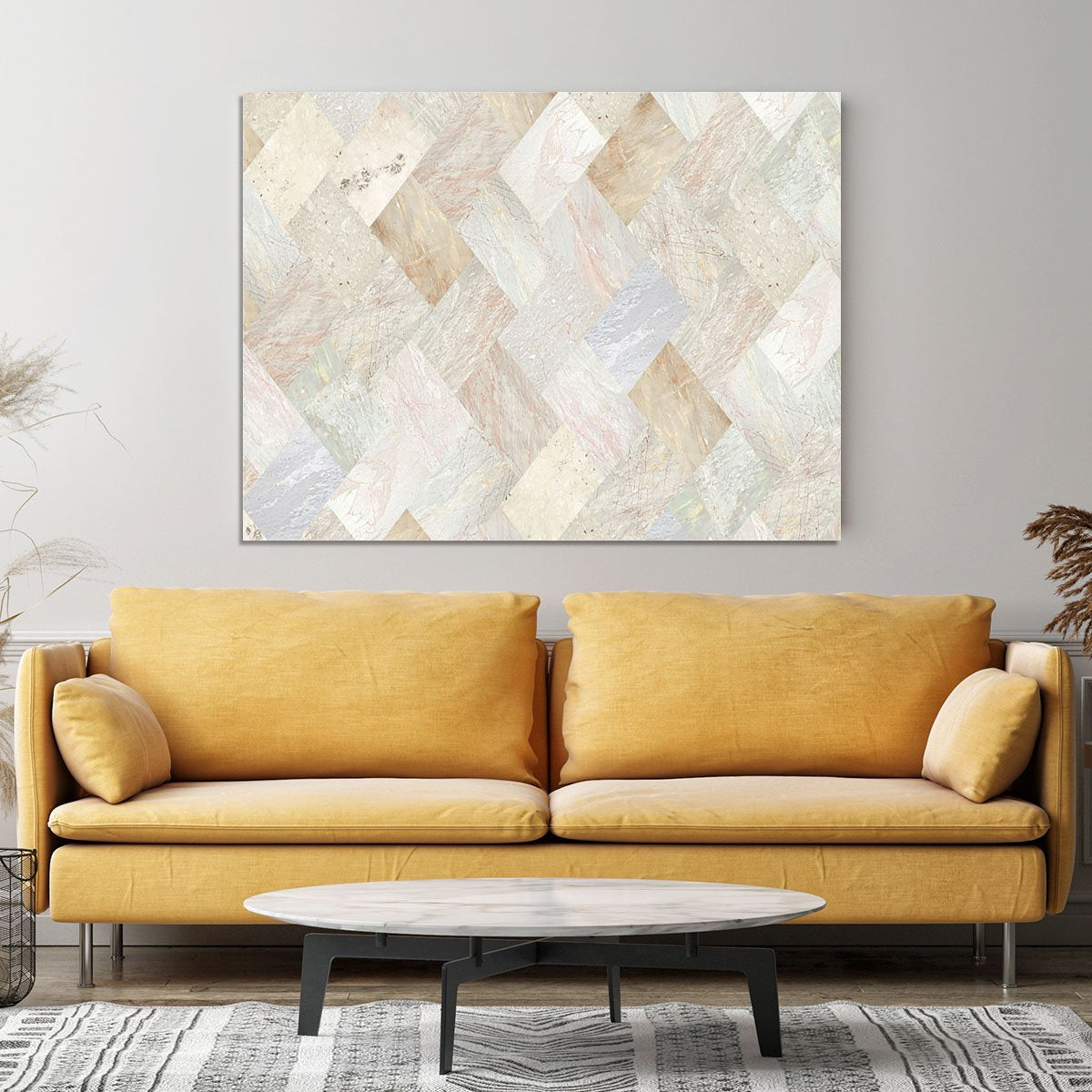 Netural Patterned Marble Canvas Print or Poster