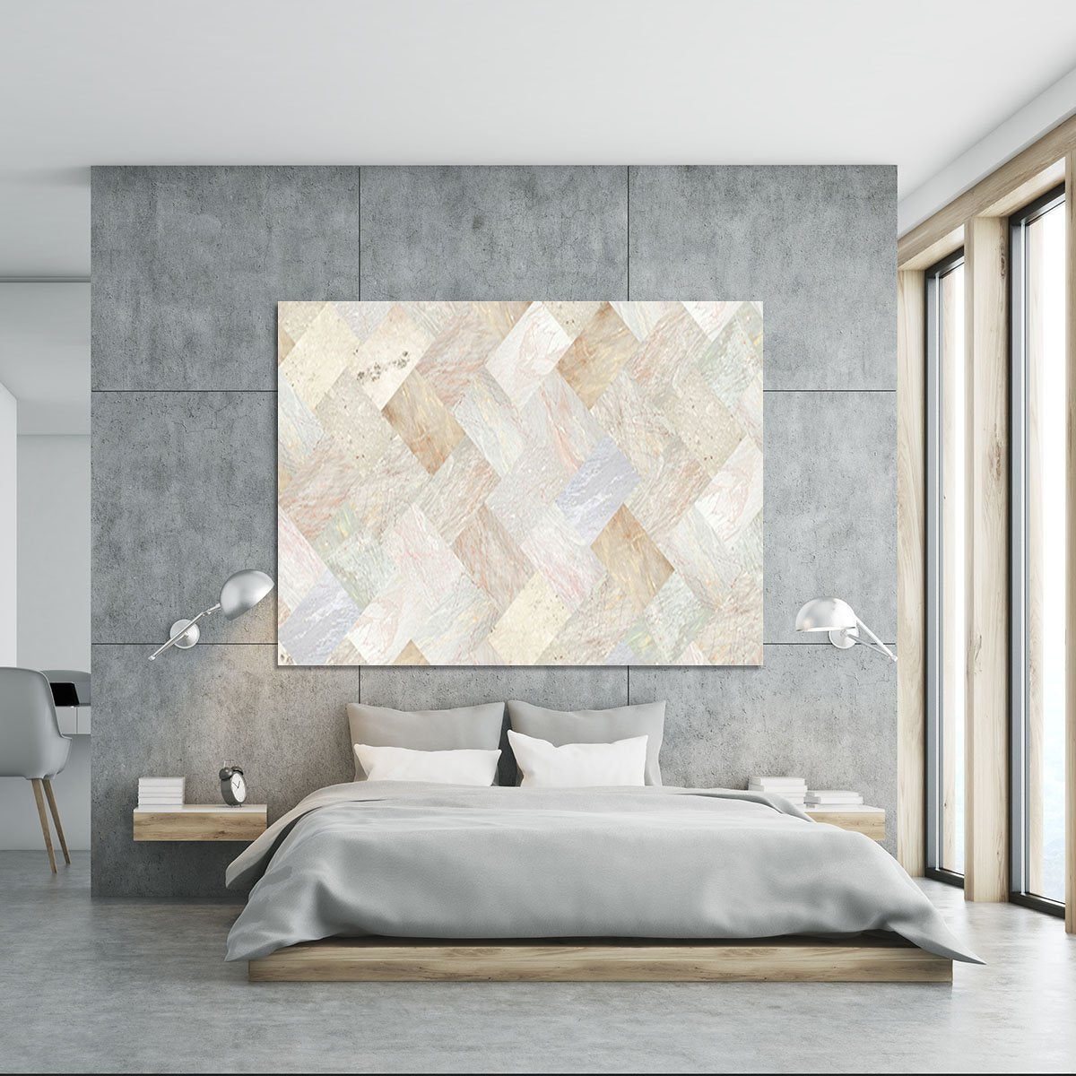 Netural Patterned Marble Canvas Print or Poster