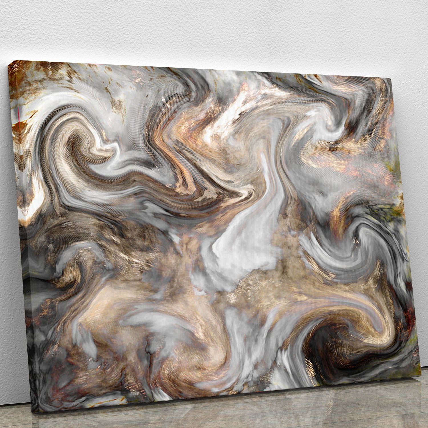 Neutral Stone Swirl Marble Canvas Print or Poster