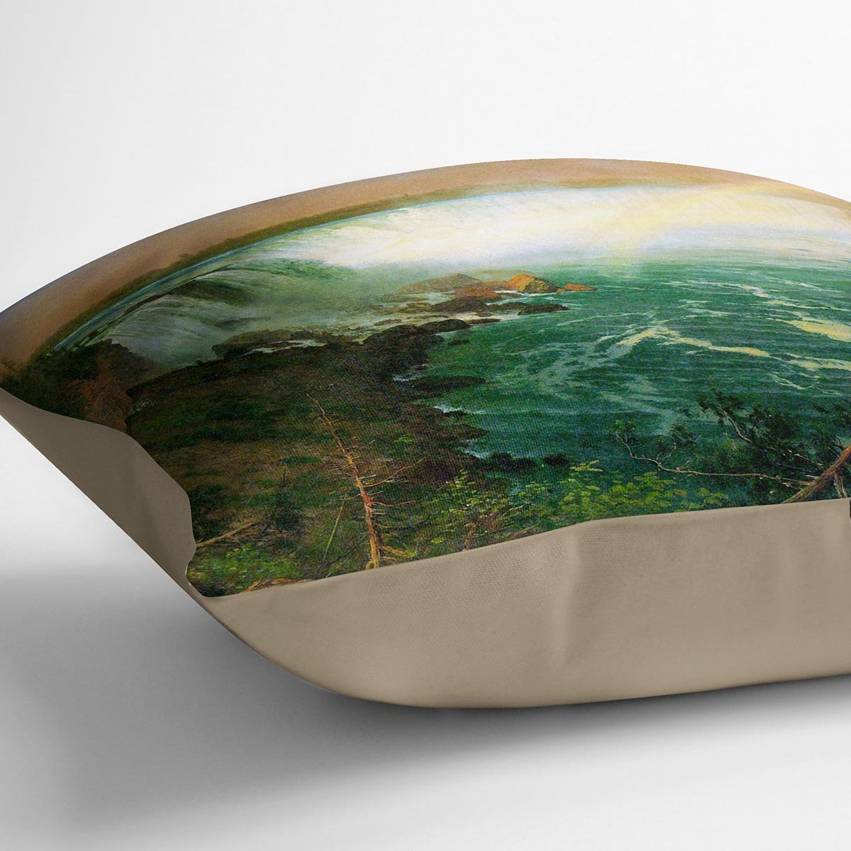 Niagra Falls by Bierstadt Cushion - Canvas Art Rocks - 2