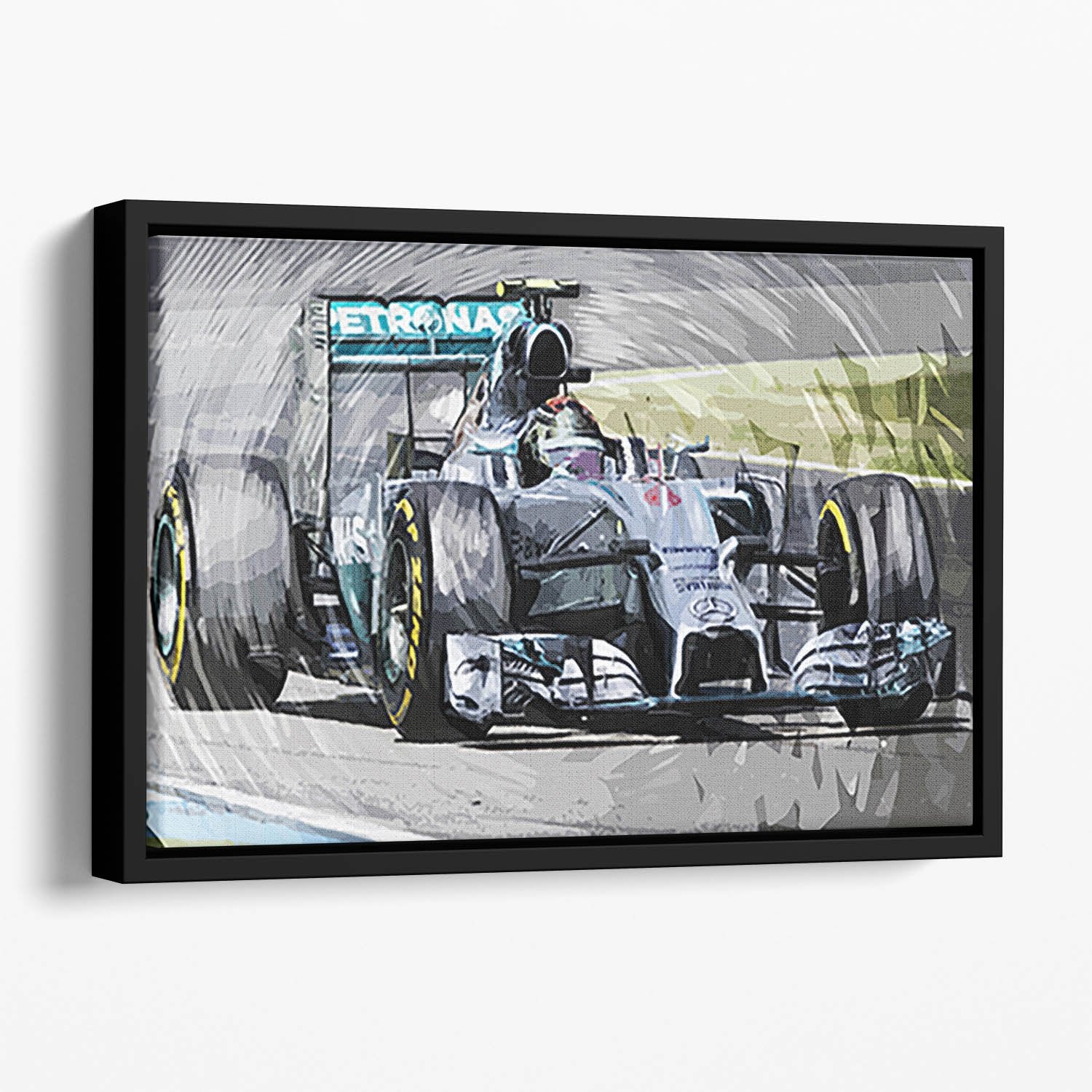 Nico Rosberg Formula 1 Floating Framed Canvas