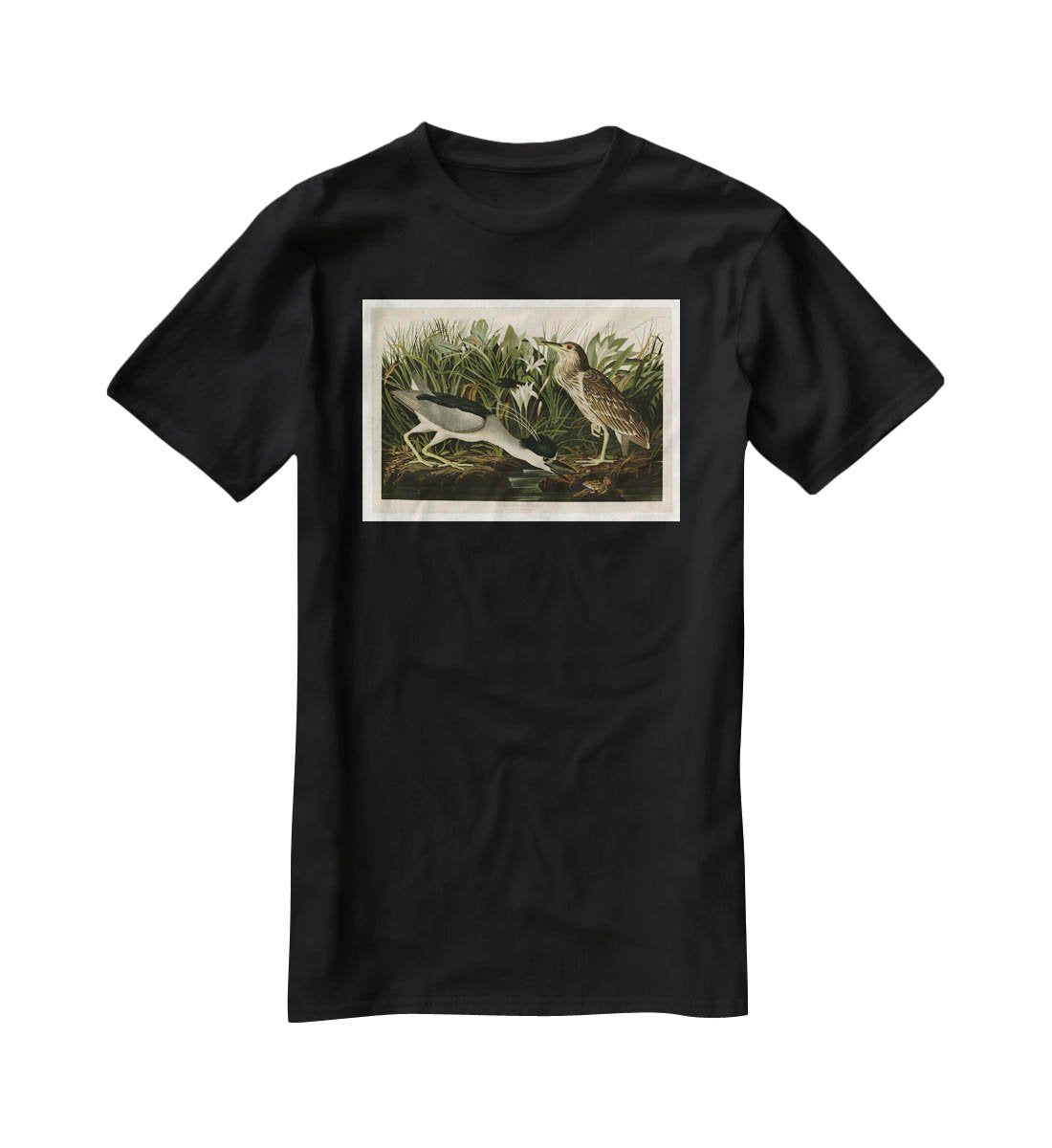 Night Heron by Audubon T-Shirt - Canvas Art Rocks - 1