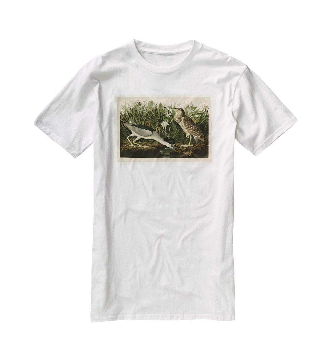 Night Heron by Audubon T-Shirt - Canvas Art Rocks - 5