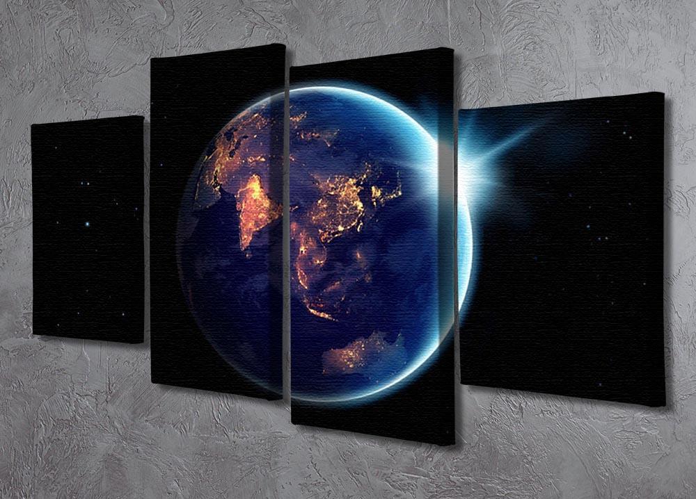 Night in planet 4 Split Panel Canvas - Canvas Art Rocks - 2