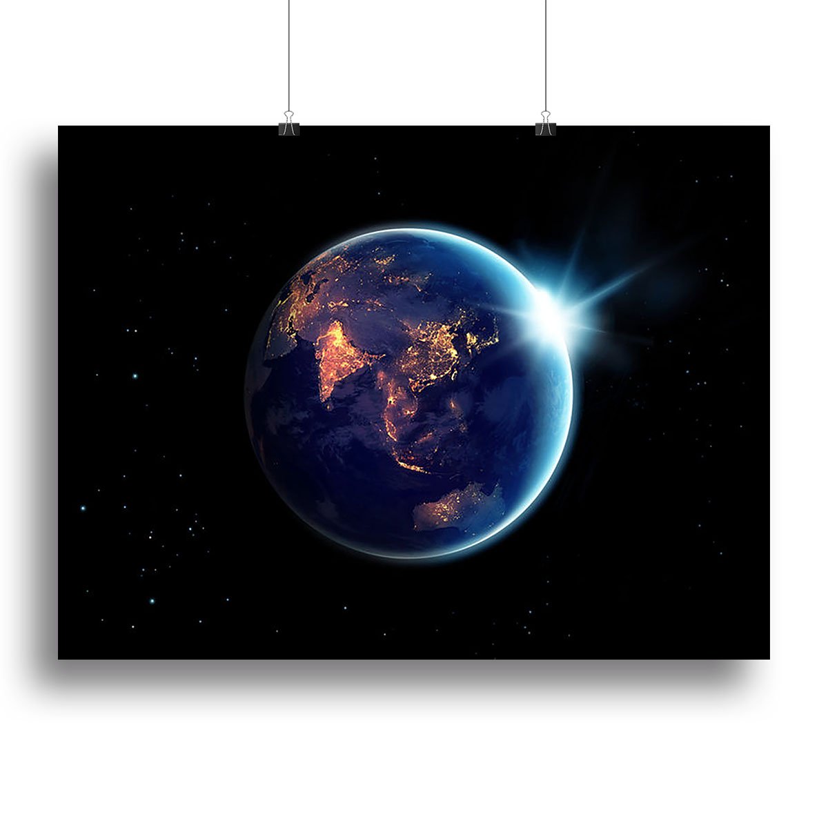 Night in planet Canvas Print or Poster